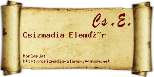 Csizmadia Elemér névjegykártya