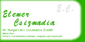 elemer csizmadia business card